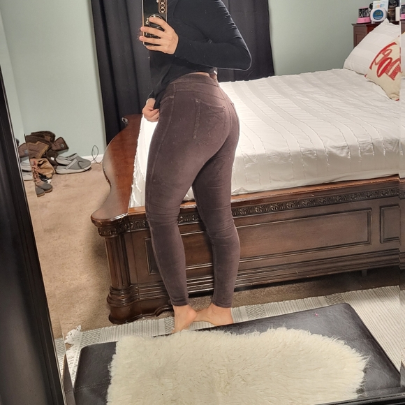 HUE Pants - Hue brown leggings velvet small